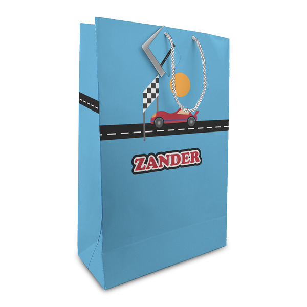 Custom Race Car Large Gift Bag (Personalized)