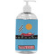 Race Car Plastic Soap / Lotion Dispenser (16 oz - Large - White) (Personalized)