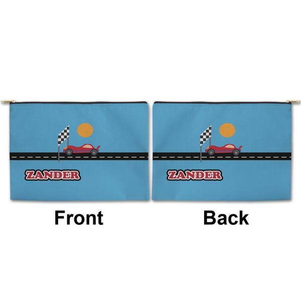 Race Car Large Zipper Pouch Approval (Front and Back)