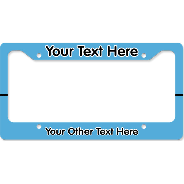 Custom Race Car License Plate Frame - Style B (Personalized)