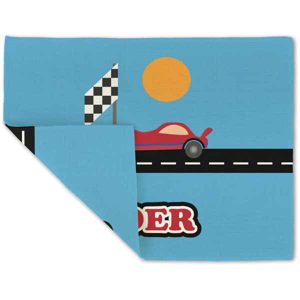Race Car Linen Placemat - Folded Corner (double side)
