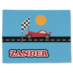 Race Car Single-Sided Linen Placemat - Single w/ Name or Text