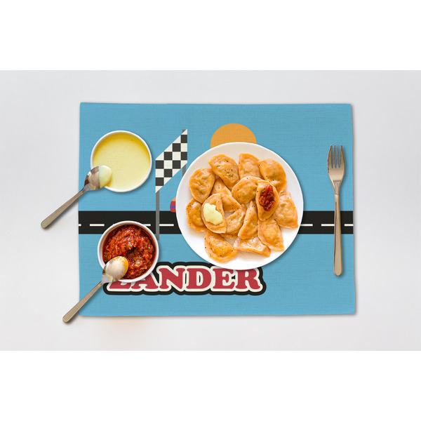 Race Car Linen Placemat - Lifestyle (single)