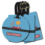 Race Car Plastic Luggage Tag (Personalized)