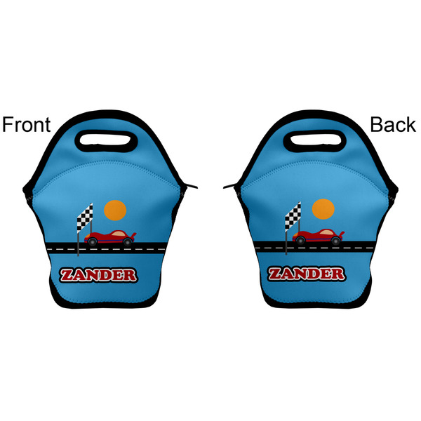 Race Car Lunch Bag - Front and Back
