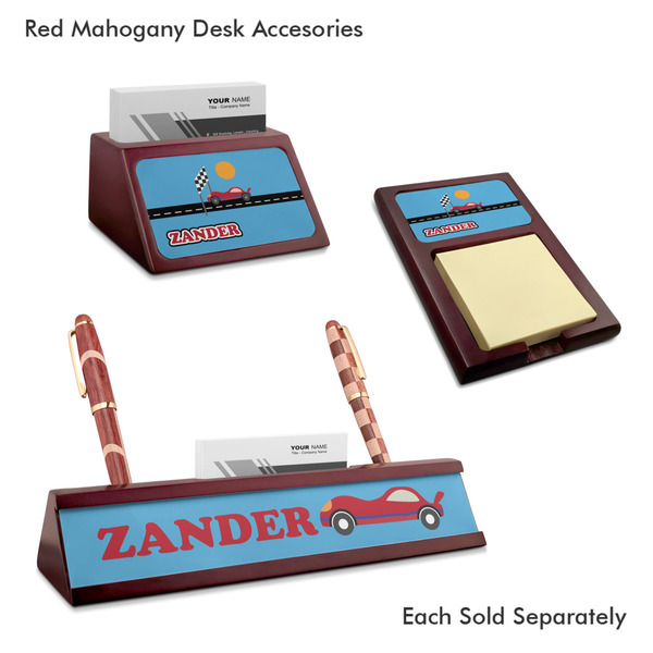 Race Car Mahogany Desk Accessories