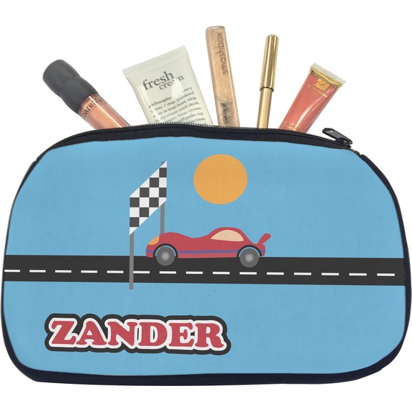 Custom Race Car Makeup / Cosmetic Bag - Medium (Personalized)