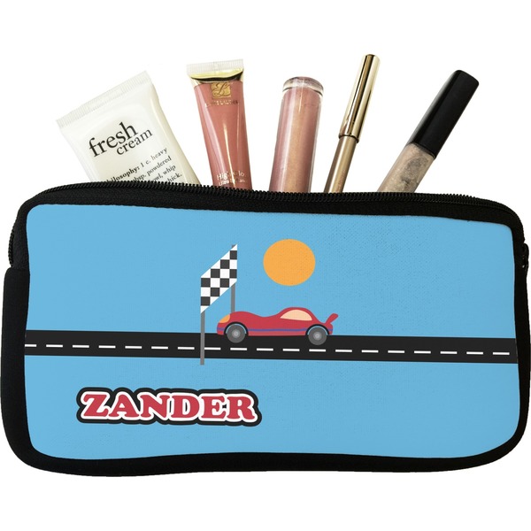 Custom Race Car Makeup / Cosmetic Bag (Personalized)