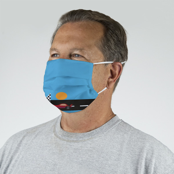Race Car Mask - Quarter View on Guy