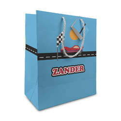 Race Car Medium Gift Bag (Personalized)