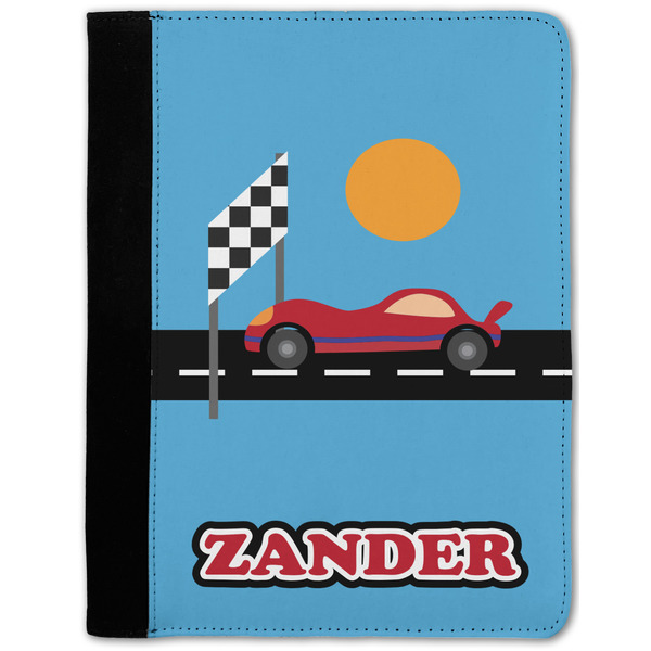 Custom Race Car Notebook Padfolio w/ Name or Text