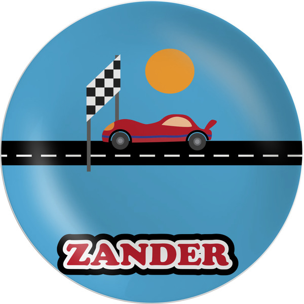 Custom Race Car Melamine Salad Plate - 8" (Personalized)