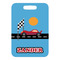 Race Car Metal Luggage Tag - Front Without Strap