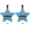 Race Car Metal Star Ornament - Front and Back