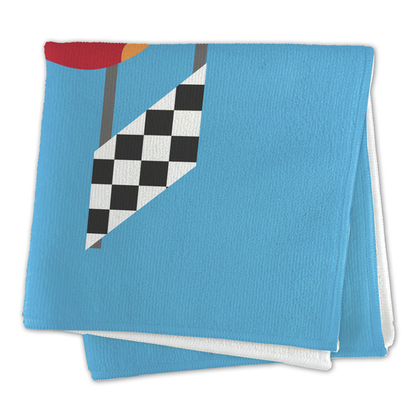 Race Car Microfiber Dish Rag - FOLDED (square)