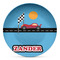 Race Car Microwave Safe Plastic Plate - Composite Polymer (Personalized)