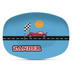 Race Car Plastic Platter - Microwave & Oven Safe Composite Polymer (Personalized)