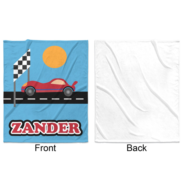 Race Car Minky Blanket - 50"x60" - Single Sided - Front & Back