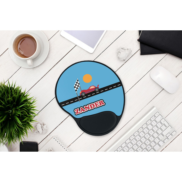 Race Car Mouse Pad with Wrist Rest - LIFESYTLE 1