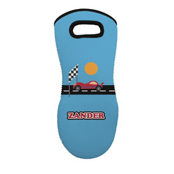 Race Car Neoprene Oven Mitt - Single w/ Name or Text