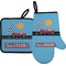 Race Car Right Oven Mitt & Pot Holder Set w/ Name or Text