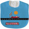 Race Car Velour Baby Bib w/ Name or Text
