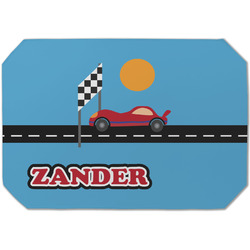 Race Car Dining Table Mat - Octagon (Single-Sided) w/ Name or Text