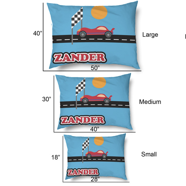 Race Car Outdoor Dog Beds - SIZE CHART