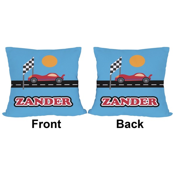 Race Car Outdoor Pillow - 18x18