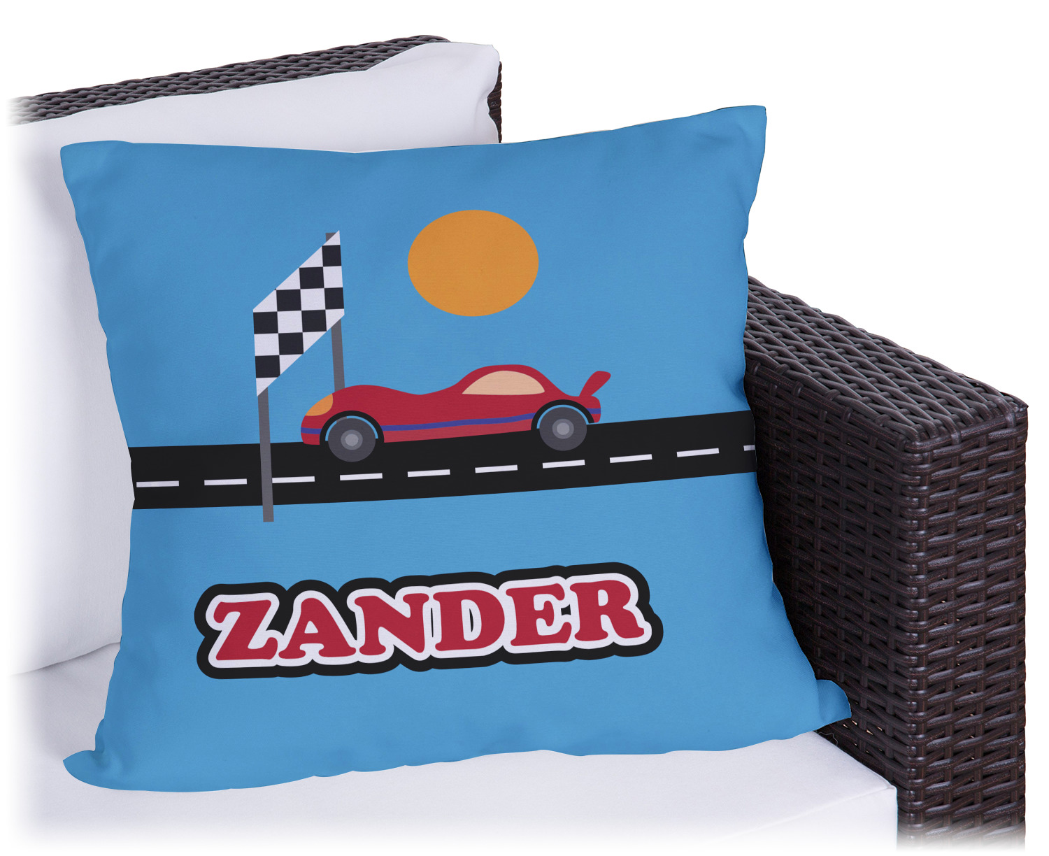 Race Car Outdoor Pillow 26" (Personalized) YouCustomizeIt