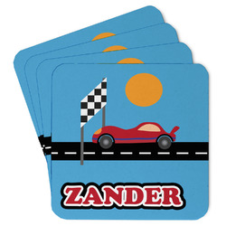 Race Car Paper Coasters w/ Name or Text