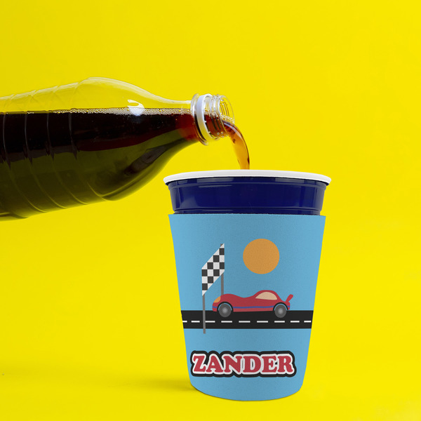 Race Car Party Cup Sleeves - without bottom - Lifestyle
