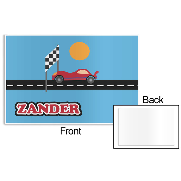 Race Car Disposable Paper Placemat - Front & Back