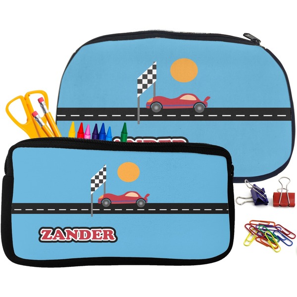 Race Car Pencil / School Supplies Bags Small and Medium
