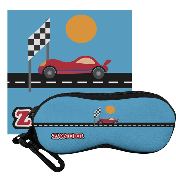 Custom Race Car Eyeglass Case & Cloth (Personalized)