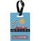 Race Car Plastic Luggage Tag - Rectangular w/ Name or Text