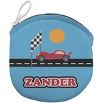 Race Car Round Coin Purse (Personalized)