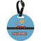 Race Car Personalized Round Luggage Tag