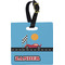 Race Car Plastic Luggage Tag - Square w/ Name or Text