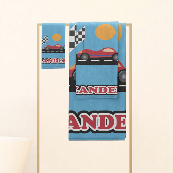 Race Car Personalized Towel Set