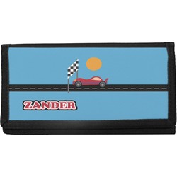 Race Car Canvas Checkbook Cover (Personalized)