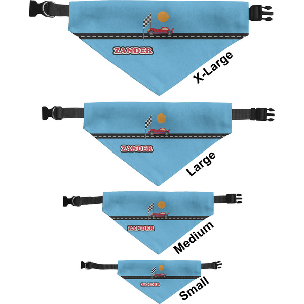 Race Car Pet Bandana Sizes