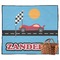 Race Car Picnic Blanket - Flat - With Basket