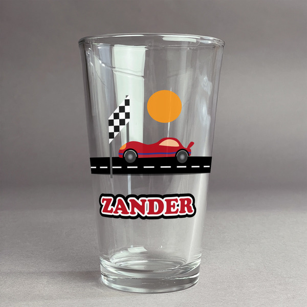 Custom Race Car Pint Glass - Full Print (Personalized)