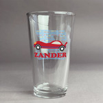 Race Car Pint Glass - Full Color Logo (Personalized)
