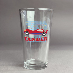 Race Car Pint Glass - Full Color Logo (Personalized)