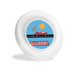 Race Car Plastic Party Appetizer & Dessert Plate - 6" (Personalized)