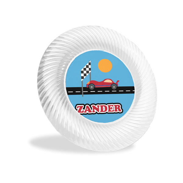 Custom Race Car Plastic Party Appetizer & Dessert Plates - 6" (Personalized)