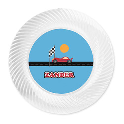 Race Car Plastic Party Dinner Plates - 10" (Personalized)