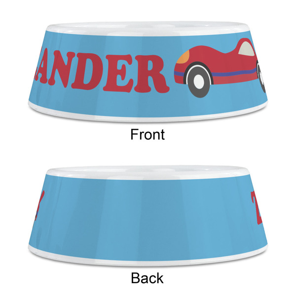 Race Car Plastic Pet Bowls - Medium - APPROVAL